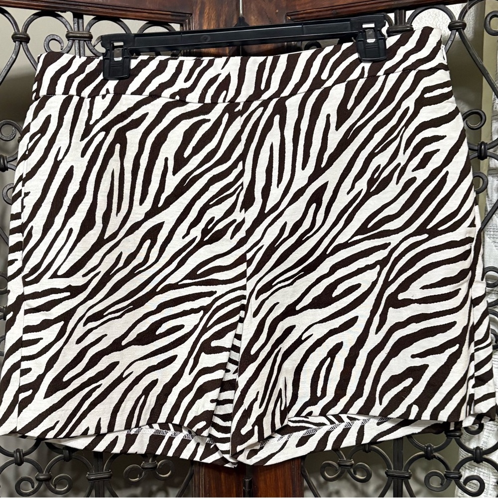 Chocolate Zebra Print Shorts